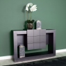 3 Drawer Small Console Table In High Gloss Lacquer - Pizarra