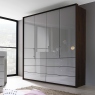 204cm 4 Door/3 Drawer Wardrobe With Coloured Glass Front - Akita 