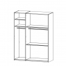 151cm 3 Door/3 Drawer Wardrobe With Coloured/Mirrored Glass Front - Nova 