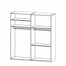 201cm 4 Door/3 Drawer Wardrobe With Coloured/Mirrored Glass Front - Nova 