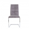 Velvet Dining Chair In Grey - Jordan