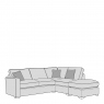RHF Footstool Standard Back Sofabed Corner Group In Fabric - Layla