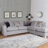 LHF Footstool Sofabed Standard Back Corner Group In Fabric - Dallas