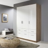 3 Drawer Bedside Table In AN925 Alpine White Carcase/White High Polish Front - Amalfi