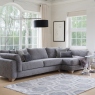 Large LHF Chaise End Unit In Fabric - Linara
