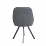 Faux Leather Swivel Dining Chair In Grey - Daniel