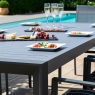 8 Seat Rectangular Dining Set - Grey Aluminium - South Beach