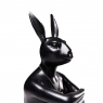 High Gloss Black - Rabbit Figure Arms Folded