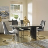 160cm Extending Dining Table & 4 Marius Chairs White PU - Barcelona
