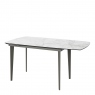 120cm Extending Dining Table In Light Grey Ceramic - Vinci