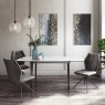 120cm Extending Dining Table In Light Grey Ceramic - Vinci