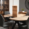 120cm Round Extending Dining Table Oak Finish Top - Rochester