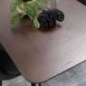 180cm Extendable Dining Table & 4 Chairs In Rust Velvet - Lima