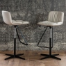 Bar Stool In ECP25 Canapa Synthetic Leather & GFM73 Black Frame - Cattelan Italia Axel X