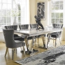 200cm Dining Table With 6 Spartan Grey Chairs - Missano