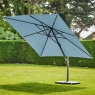 3m x 3m Square Parasol In Duck Egg Blue With Sand & Water Base - Biarritz