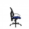 Swivel Armchair With Mesh Backrest In G260 Blue - Ergo