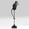 Circus Monkey Figurine on Stand Black 108cm
