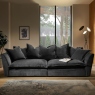 Large RHF Chaise Sofa In Fabric - Slouch