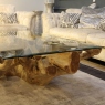 150cm x 100cm Rectangular Coffee Table With Glass Top - Kubu