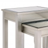 Nest Of Tables -Silver Paint & Mirror - Simone