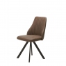 Swivel Dining Chair In Faux Leather - Hilton