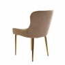 Velvet Dining Chair Gold Legs In Taupe - Copeland