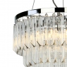 Clear Polished Nickel 5 Light Pendant - Carra