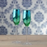Set of 2 Flutes - Peacock