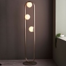 Brushed Silver 3 Light Floor Lamp - Karl