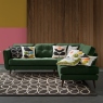 LHF Chaise Corner Group In Fabric - Orla Kiely Ivy