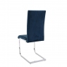 Velvet Cantilever Dining Chair In Blue - Salvo