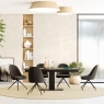 Fabric Swivel Dining Chair - Seine