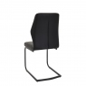 Faux Leather Cantilever Dining Chair In Black - Parma