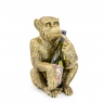 Sitting Monkey Bottle Holder Antique Gold