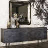 220cm 3 Door Sideboard In Lacquered Black GF73 Structure - Cattelan Italia Metropol Keramik