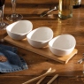 Hairy Bikers Bamboo Serving Board With 3 Dip Bowls