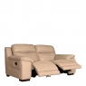 3 Seat 2 Power Recliner Small Sofa In Leather - Tivoli
