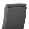 Dining Chair In Faux Leather Dark Grey - Basso
