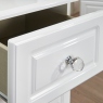 2 Drawer Bedside White High Gloss With Crystal Handles - Lincoln