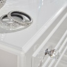 3 Drawer Chest White High Gloss With Crystal Handles - Lincoln