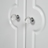 Tall Plain Robe White High Gloss With Crystal Handles - Lincoln
