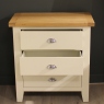 3 Drawer Chest Charcoal Finish With Oak Top - Hampshire