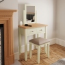 Dressing Table Mirror White Finish With Oak Top - Burham