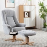 Swivel Chair & Stool In Fabric - Sierra