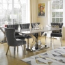 Dining Table In Grey Marble - Azaro