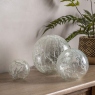 Set of 3 Crackle Globes - LED Clear