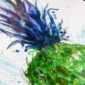 by Della Doyle - Green Pineapple Liquid Art