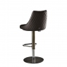 Quilted Back Swivel Bar Stool In Fabric Or Leather - Bontempi Clara ML