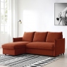 Reversible Chaise Storage Sofabed In Velvet - Evie